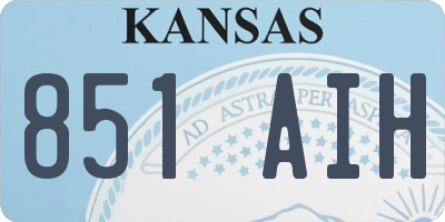 KS license plate 851AIH