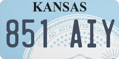 KS license plate 851AIY