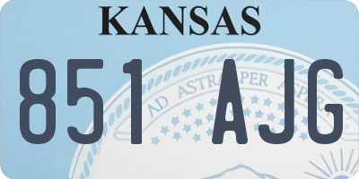 KS license plate 851AJG
