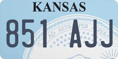 KS license plate 851AJJ