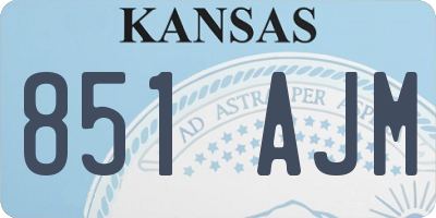 KS license plate 851AJM