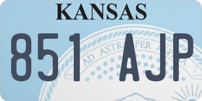 KS license plate 851AJP