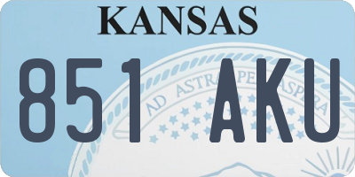 KS license plate 851AKU