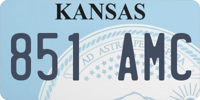 KS license plate 851AMC