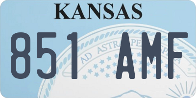 KS license plate 851AMF
