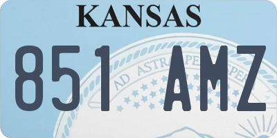 KS license plate 851AMZ