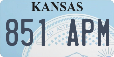 KS license plate 851APM
