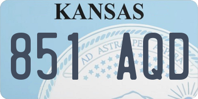 KS license plate 851AQD