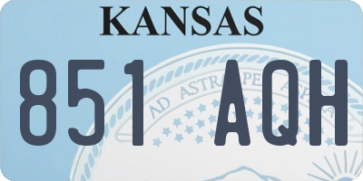 KS license plate 851AQH