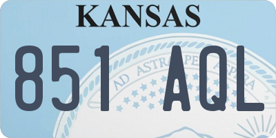 KS license plate 851AQL