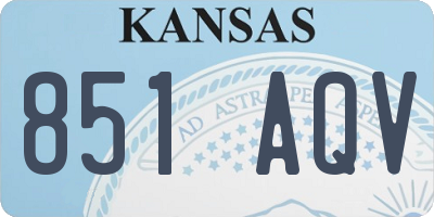 KS license plate 851AQV