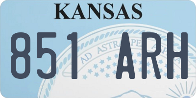 KS license plate 851ARH