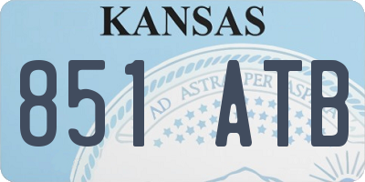 KS license plate 851ATB