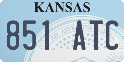 KS license plate 851ATC