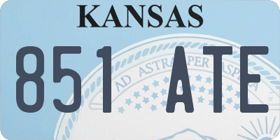 KS license plate 851ATE