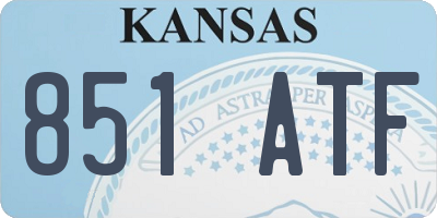 KS license plate 851ATF