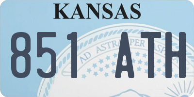 KS license plate 851ATH