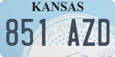 KS license plate 851AZD