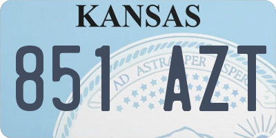 KS license plate 851AZT