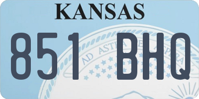 KS license plate 851BHQ