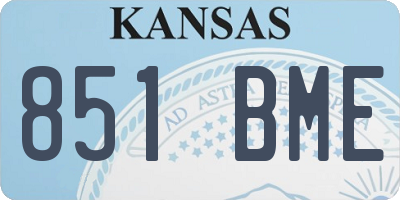 KS license plate 851BME
