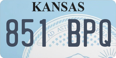 KS license plate 851BPQ