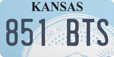 KS license plate 851BTS