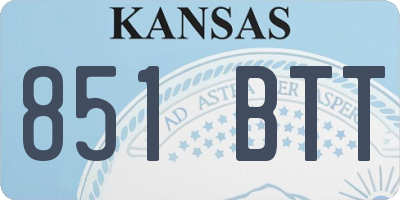 KS license plate 851BTT