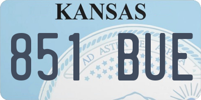 KS license plate 851BUE