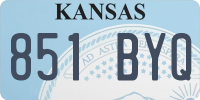 KS license plate 851BYQ
