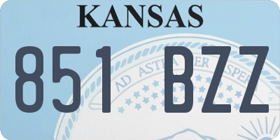 KS license plate 851BZZ
