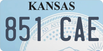KS license plate 851CAE