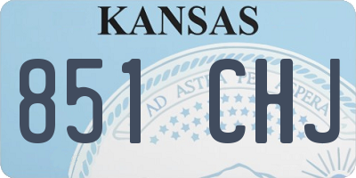 KS license plate 851CHJ