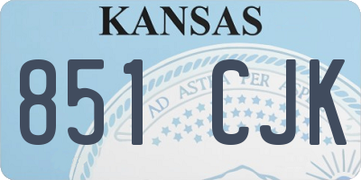 KS license plate 851CJK