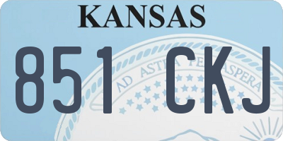 KS license plate 851CKJ