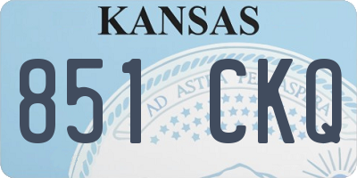 KS license plate 851CKQ
