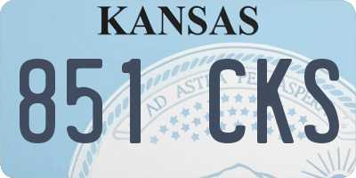 KS license plate 851CKS
