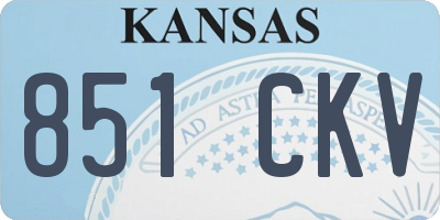 KS license plate 851CKV
