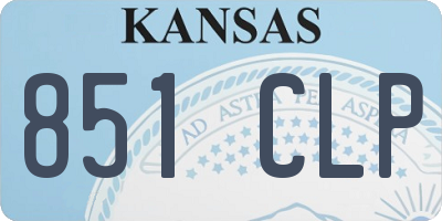 KS license plate 851CLP