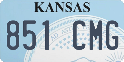 KS license plate 851CMG