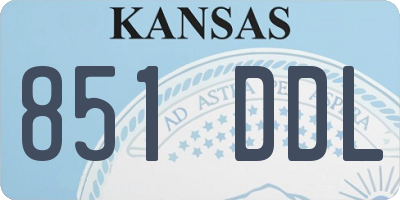 KS license plate 851DDL