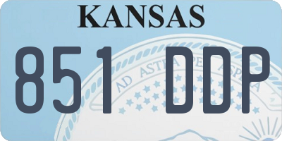 KS license plate 851DDP