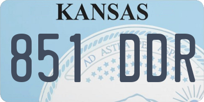 KS license plate 851DDR