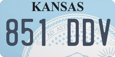 KS license plate 851DDV