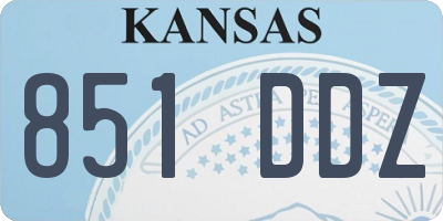 KS license plate 851DDZ