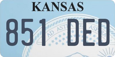 KS license plate 851DED
