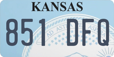 KS license plate 851DFQ