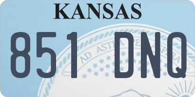 KS license plate 851DNQ