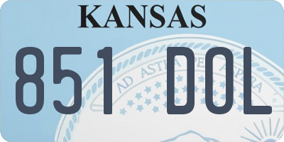 KS license plate 851DOL