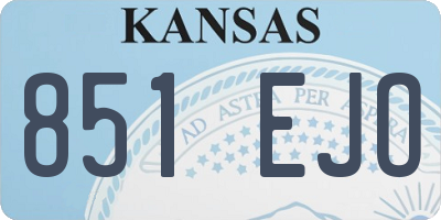 KS license plate 851EJO